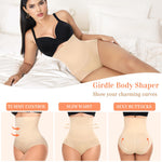 Werena Tummy Control Shapewear for Women High Waisted Body Shaper Briefs Slimming Girdle Shaping Underwear(#A1 High Waist Beige(seamless),Medium)