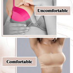HESTYA 3 Pack Women's Strapless Bandeau Bra Seamless Bralette Soft Stretchy Non-Padded Wireless Tube Top Bras(Large,Black, White, Skin Tone)