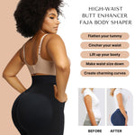 SHAPELLX Shapewear Tummy Control Fajas Colombianas Moldeadoras Butt Lifting Shapewear Shorts For Women (Black,Large)