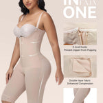 SHAPSHE Shapewear Tummy Control Fajas Moldeadoras De Cintura Y Abdomen Full Body Faja Postpartum Shapewear Fajas Post Surgery Compression Knee Length Shapewear for Women Corset Bodysuit Medium Tan