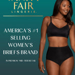 Vanity Fair Women's High Waisted Underwear, Full Coverage Ladies Panties, Perfectly Yours Briefs, Cotton - Fawn, 7