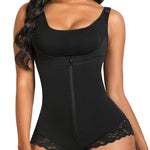 SHAPERX Women's Fajas Colombianas Shapewear Postpartum Tummy Control Body Shaper Butt Lifter Bodysuit,SZ7200-Black-New-S