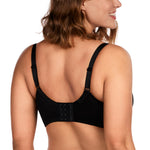 HSIA Minimizer Bras for Women Large Bust Full Coverage Lace Plus Size Bra - Mermaid Scales Black