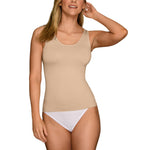 Vanity Fair Women's Seamless Spin Tank, Damask Neutral, X-Large