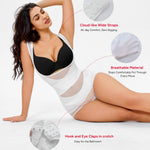 Nebility Shapewear for Women Tummy Control Bodysuit Faja Body Shaper Waist Trainer Snatched Corset Body Suit (XX-Large,White)