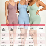 Nebility Women's Shapewear Bodysuit Tummy Control Body Suit Built in Bra Tank Camisole Seamless Mid Thigh Body Shaper