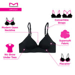 Maidenform Womens Barely There Underwire Bra, Flex Wire No-Show T-Shirt Convertible Straps Demi Bra, Sandshell, 34D US