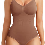 BRABIC Womens' Seamless Sleeveless V-Neck Bodysuit Shapewear Tummy Control