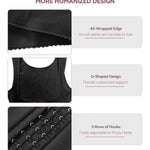 SHAPSHE Waist Trainer for Women Workout Corset Waist Cincher Shapewear Tummy Control Vest Body Shaper Invisible Girdle Black