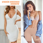 Womens Seamless Shaping Boyshorts Panties Tummy Control Underwear Slimming Shapewear Slip Shorts(#A1 Beige(no Control),Small)