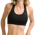 Champion Women's Sports Bra, High-Impact Compression, Moisture-Wicking Fabric, Black, Medium