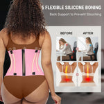 FeelinGirl Workout Waist Cincher Trainer Corset Shaper Tummy Slimmer Plus Size Belly Band for Women Pink S