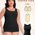 Werena Compression Tanks for Women Shapewear Tank Top Tummy Control Top Slimming Body Shaper Camisole With Built-in Bra