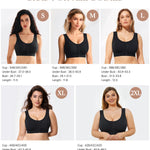 BRABIC Front Closure Compression Bras for Women Post Surgery Wireless Surgery Sleep Bra(Black, Small)