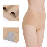 FallSweet No Show High Waist Briefs Underwear for Women Seamless Panties Multi Pack (Khaki (4-pack), x_l)