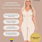 FAJAS DISENOS D'PRADA DELIÉ - Shapewear for Women Post Surgery High Compression Stage 2 Colombian Full Body Faja Front Hooks Beige