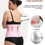 Lover-Beauty Women's Waist Trainer, Latex Underbust Waist Cincher, Tummy Control Corset Sport Girder Hourglass Body Shaper, Pink, M