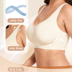 Soft Intention Jelly Wireless Bra Seamless Push Up Full Coverage Supportive Everyday Sport T-Shirt Bra Regular & Plus Size Beige