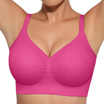 FeelinGirl Womens Wirefree Everyday Bras Comfortable Bralette Pink X-Large