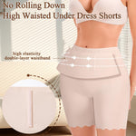 iesunny Slip Shorts for Under Dresses Seamless High Waisted Boyshorts Underwear Ladies Comfy Ladies Anti Chafing Panties