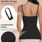 EUYZOU Womens Tummy Control Shapewear Tank Tops Seamless V-Neck Compression Tank Tops Body Shaper Camisole, Black L