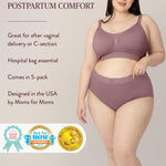 Kindred Bravely High Waist Maternity Underwear for Women and Postpartum Underwear 5 Pack (Medium, Assorted Jewel Tones)
