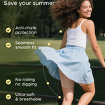 INNERSY Women's Slip Shorts for Under Dresses High Waisted Shorts 3-Pack(Black/Cafe/Light Beige,Large)