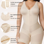 SHAPERX V-Shaped Fajas Colombianas Moldeadoras Enhanced Tummy Control Shapewear Postpartum Butt Lifter Full Body Shaper,SZ7536-Beige-XL