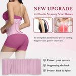 SHAPSHE Waist Trainer for Women Tummy Control Cincher Workout Corset Shapewear Body Shaper Pink S