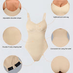 OQQ Women’s Shapewear Bodysuit Seamless Tummy Control Body Suit Soft Stretch Tank Top for Everyday Wear Nude