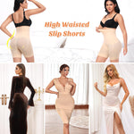 Werena Shapewear Shorts Tummy Control for Women High Waisted Body Shaper Underwear Slimming Slip Shorts Under Dresses(#1 Beige(medium control),S)