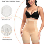Werena Tummy Control Shapewear Shorts for Women High Waisted Body Shaper Slimming Girdle Shorts Shaping Underwear Panties(1# A White(tummy control),Small)