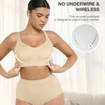 Wireless Push Up Bra for Women No Underwire Comfort Soft Daliy Bras, Wirefree Bralette Full Coverage Support Bras with Straps