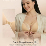 SealGirl Sticky Bra Push Up - 2 Pairs Backless Strapless Bra Invisible Adhesive Bras for Wedding Prom with Nipple Pasties