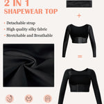 LANCS Women Upper Arm Shaper Post Surgical Compression Sleeves Slimmer Tops Posture Corrector Vest Shapewear