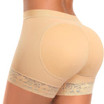 Werena Padded Underwear for Women Butt Lifting Panties Tummy Control Shapewear Butt Pads Lace Booty Enhancer Panty