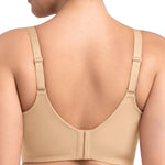 HSIA Bras for Women Minimizer Full Coverage Seamless Plus Size Longline Unlined Underwire Back Smoothing Bra, Beige 36DD