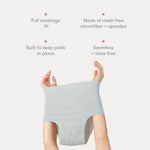 Frida Mom Postpartum Underwear, Disposable C-Section Panties, High-Waist, Seamless, Stretch Support for C-Section Recovery, Size Petite (Waist 23"-34" Stretched), Pack of 8