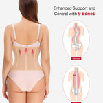 Nebility Waist Trainer for Women Corset Shapewear - Mesh Faja Body Shaper Waist Cincher Tummy Control Girdle Daily Wear Beige