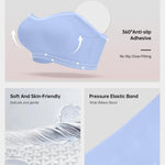 OEAK Supportive Strapless Bras for Women Push Up Wireless Bandeau Bra Non Slip Seamless Bras Comfortable Padded Bralette Sky Blue 3XL