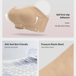 OEAK Supportive Strapless Bras for Women Push Up Wireless Bandeau Bra Non Slip Seamless Bras Comfortable Padded Bralette Nude 3XL