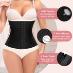 Werena Short Torso Waist Trainer for Women Underbust Corset Shapewear Tummy Control Waist Cincher Body Shaper Workout Sports Girdle(A# Black-3, Small)