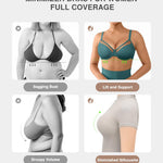 Lover-Beauty Minimizer Bras for Women Full Coverage Unlined Underwire Bras Plus Size Lifting Bra for Heavy Breast, Balsam Blue 36DD