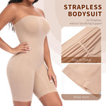 Werena Strapless Shapewear Bodysuit for Women Tummy Control Shapewear Full Body Shaper with Removable Straps (Nude,X-Large)