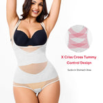 Nebility Shapewear for Women Tummy Control Bodysuit Faja Body Shaper Waist Trainer Snatched Corset Body Suit (XX-Large,White)