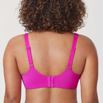 DELIMIRA Minimizer Bras for Women Full Coverage Plus Size Underwire Unlined Supportive Seamless Bra Rose Purple 34G