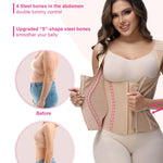 SHAPSHE Waist Trainer for Women, Tummy Control Sports Girdle, Workout Body Shaper with Adjustable Shoulder Strap Tan M