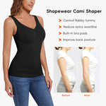 JOYSHAPER Women Tummy Control Shapewear Tank Tops V Neck Seamless Compression Camisole Slimming Body Shaper Cami Black