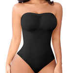Werena Strapless Shapewear Bodysuit for Women Tummy Control Seamless Full Body Shaper with Removable Straps Under Dress(Black,M)