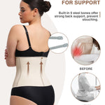 Lover-Beauty Waist Trainer for Women Latex Underbust Waist Cincher Corset, Tummy Control Corset Hourglass Body Shaper, Large, Beige
